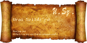 Urai Szilárd névjegykártya