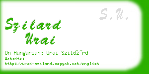 szilard urai business card